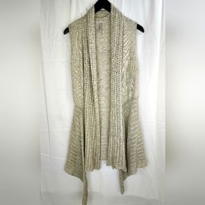 Miilla women's sleeveless sweater cardigan 10% fur size small